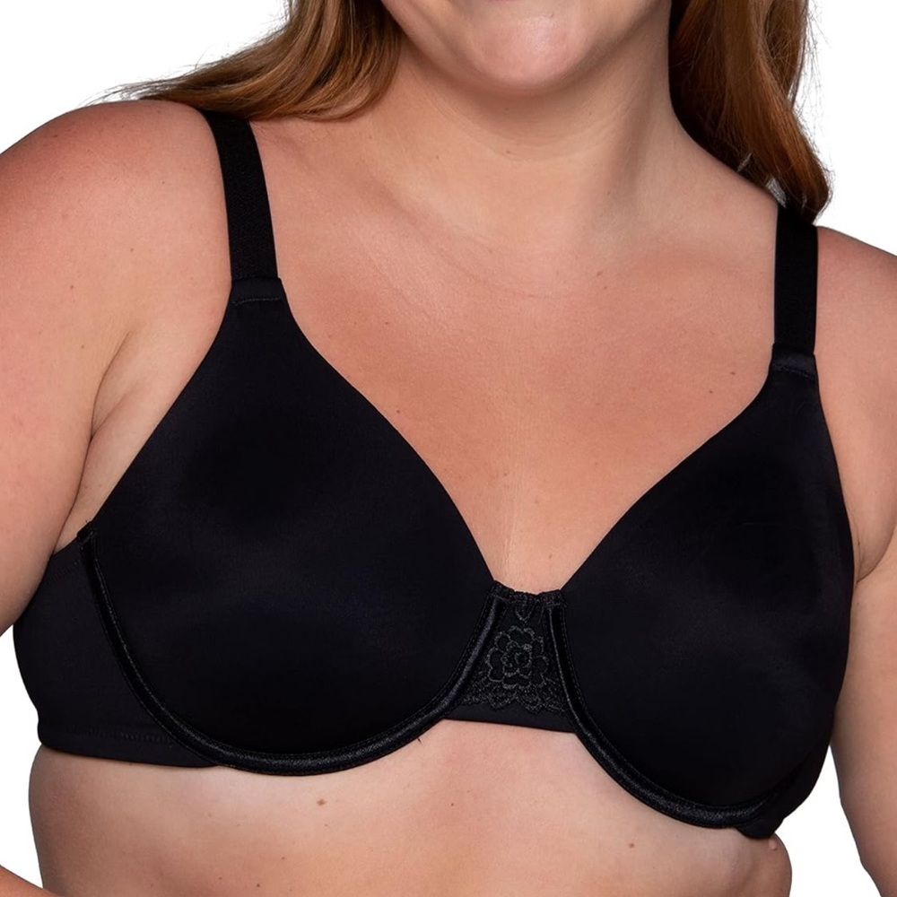 Vanity Fair Beauty Back Smoothing Minimizer Bra, midnight black, 38D